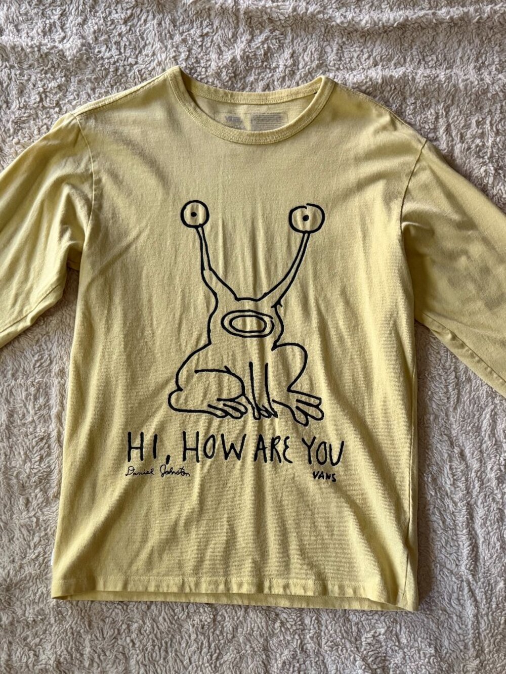 Vans x Daniel Johnston "Hi, How Are You" Long Sleeve Tee - Pale Banana